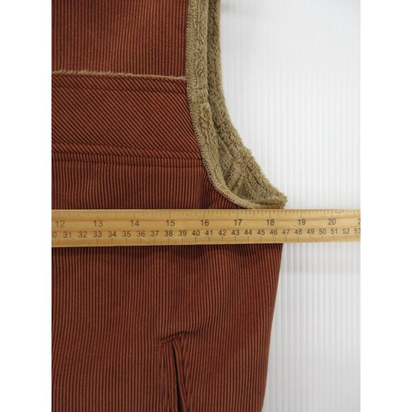 Woolrich Vest Small Cinnamon Corduroy Faux Fur Lined Jacket Full Zip - Picture 5 of 12